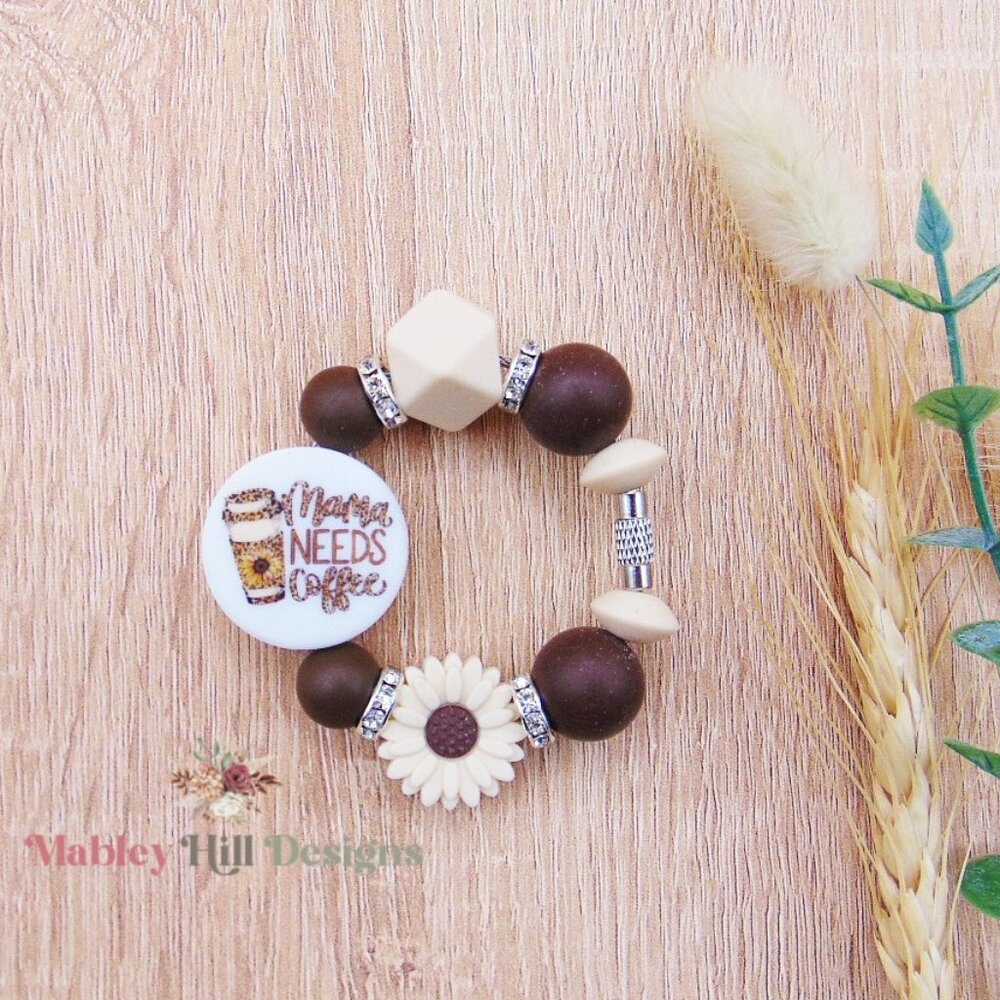 Stanley Cup Charm Mama Needs Coffee - Mama Stanley Cup Accessory Handmade - NEW!